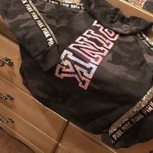 NWT 2018 Sequin Bling perfect full zip small